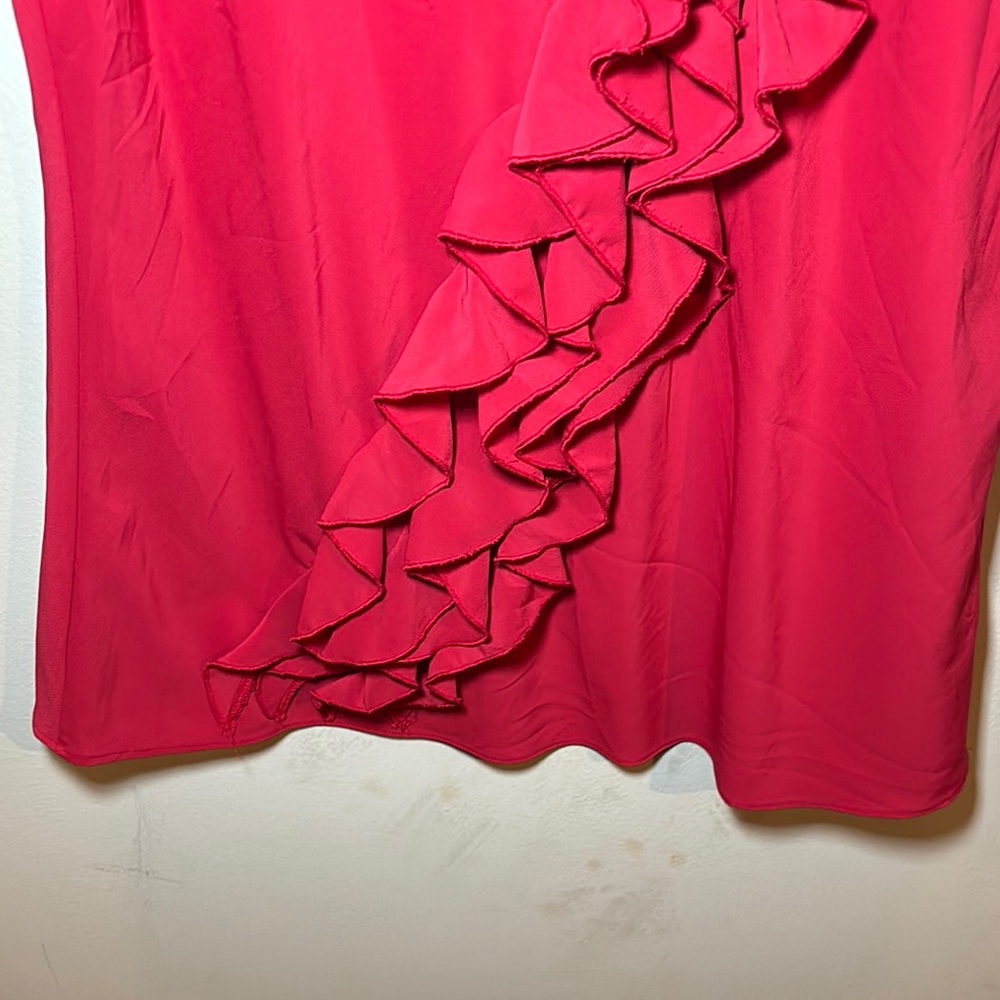 Spense Pink Ruffled Fitted Tank Top - Picture 10 of 15